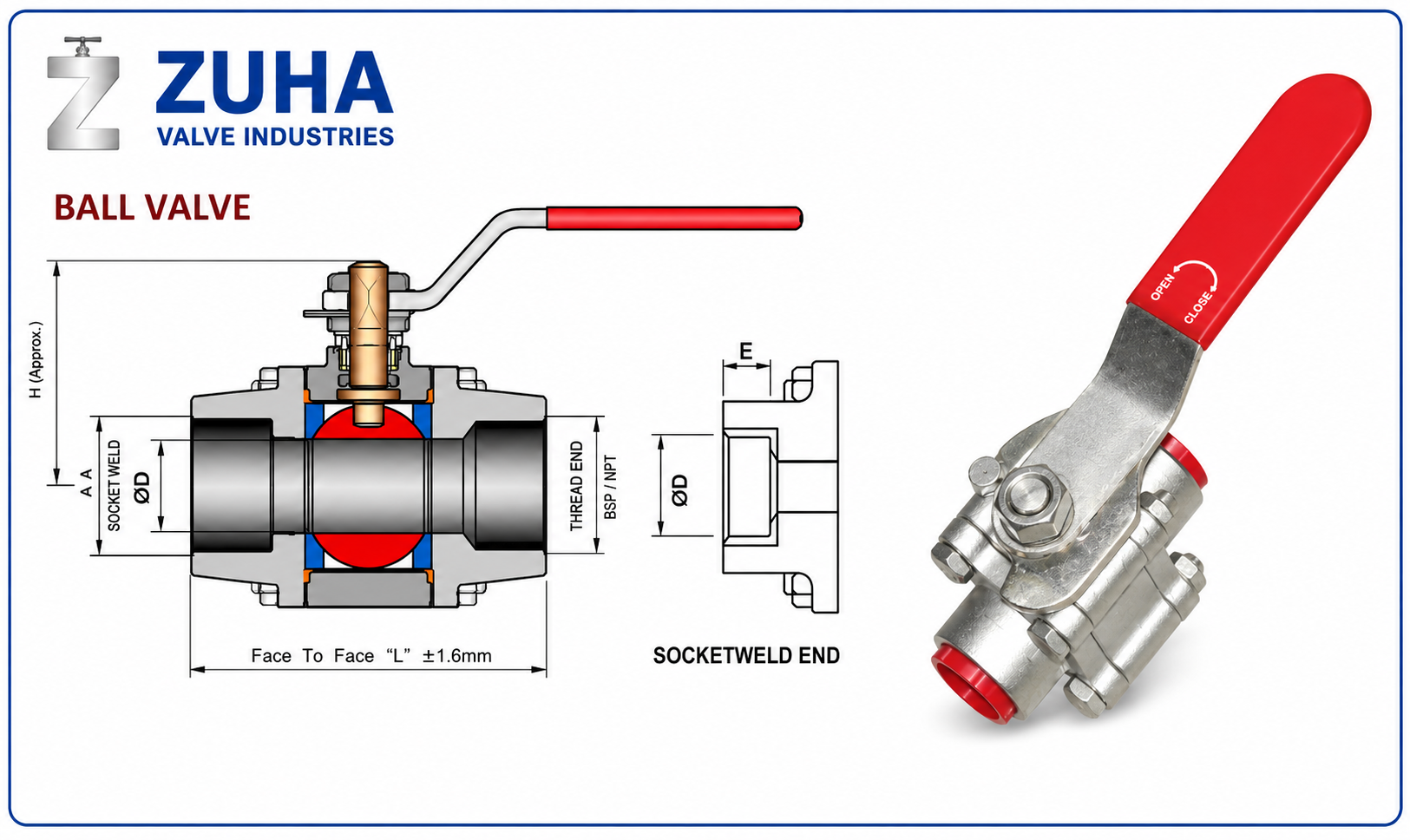 Ball Valve Three Piece Flange