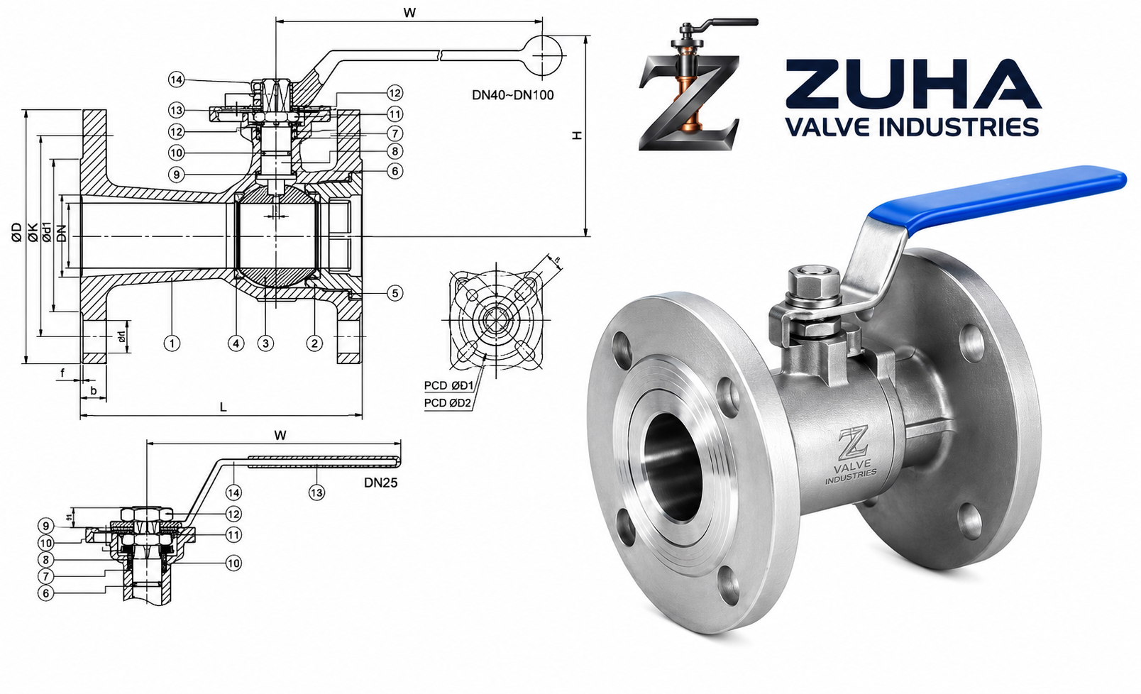 Ball Valve Single Piece Reduce Bore