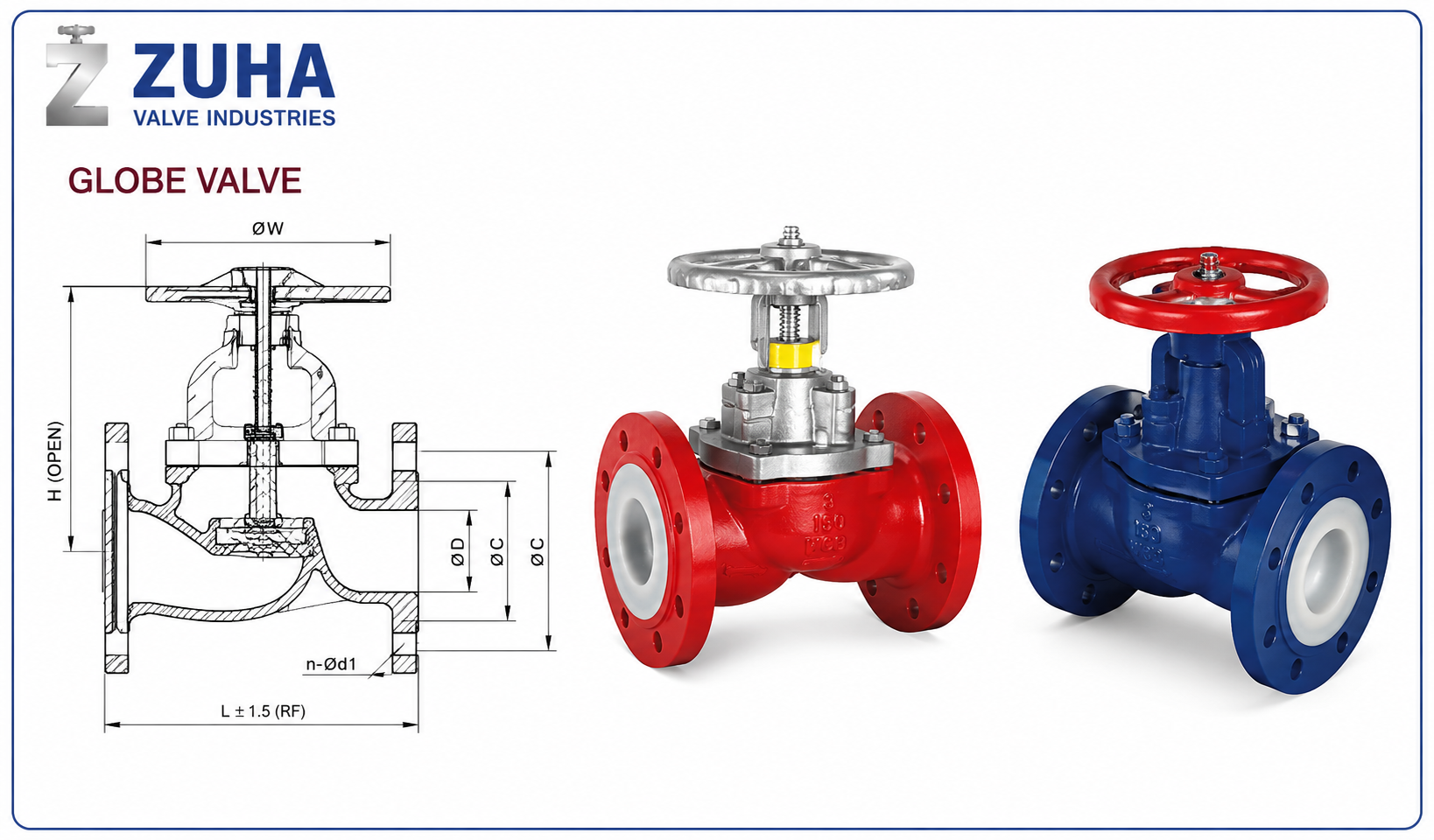 PTFE Lined Diaphragm Valve