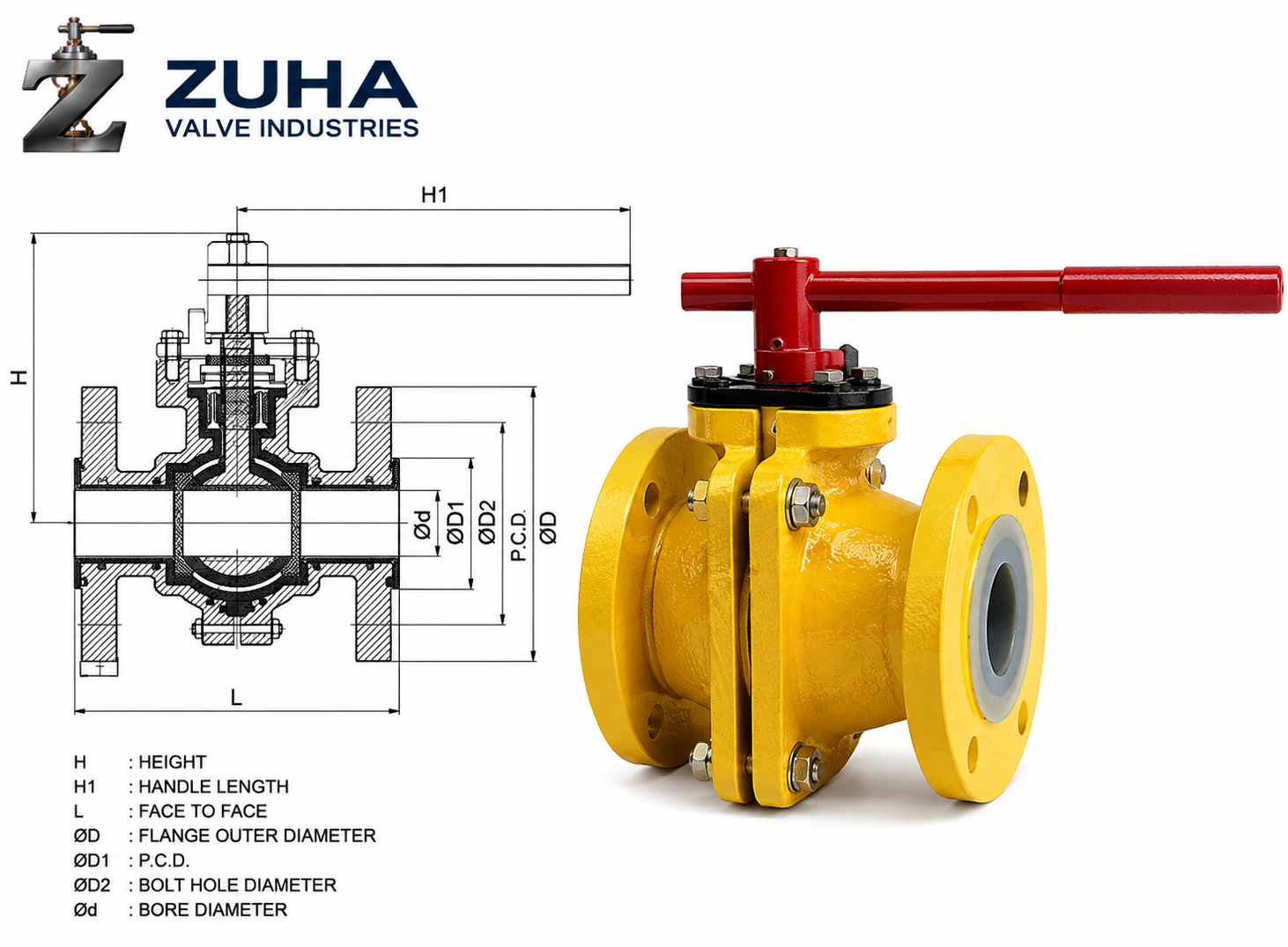 PTFE Lined Ball Valve